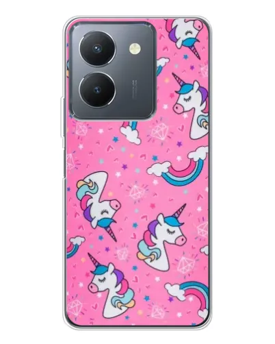 Чехол для Vivo S30 Pro Mini с картинкой «Unicorn паттерн розовый» Чехол для Vivo S30 Pro Mini с картинкой «Unicorn паттерн розовый»