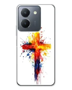 Чехол для Vivo S30 Pro Mini с картинкой «Акварельный крест»