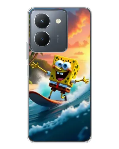 Чехол для Vivo S30 Pro Mini с картинкой «Губка Боб серфингист»