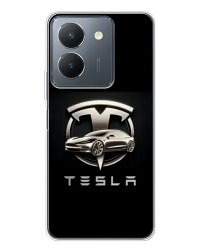 Чехол для Vivo S30 Pro Mini с картинкой «Tesla — серебристое авто» Чехол для Vivo S30 Pro Mini с картинкой «Tesla — серебристое авто»