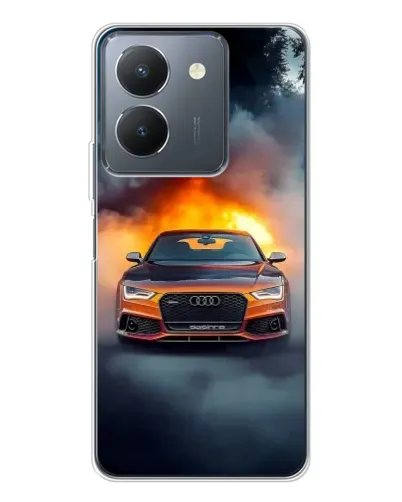 Чехол для Vivo S30 Pro Mini с картинкой «Audi в огненном дыму»