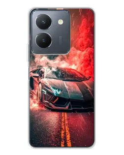 Чехол для Vivo S30 Pro Mini с картинкой «Lamborghini красный дым»