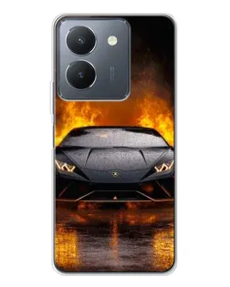 Чехол для Vivo S30 Pro Mini с картинкой «Lamborghini в огне»