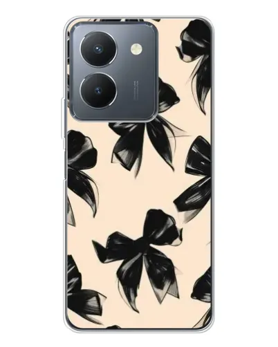 Чехол для Vivo S30 Pro Mini с картинкой «Паттерн черные банты» Чехол для Vivo S30 Pro Mini с картинкой «Паттерн черные банты»