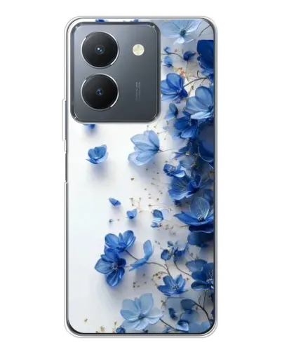 Чехол для Vivo S30 Pro Mini с картинкой «Голубой цветочный каскад»