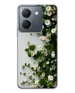 Чехол для Vivo S30 Pro Mini с картинкой «Ветка мелких белых цветов»