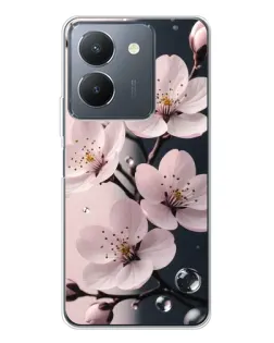 Чехол для Vivo S30 Pro Mini с картинкой «Нежная сакура и капли»