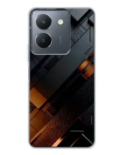 Чехол для Vivo S30 Pro Mini с картинкой «Черные геометрические блоки»