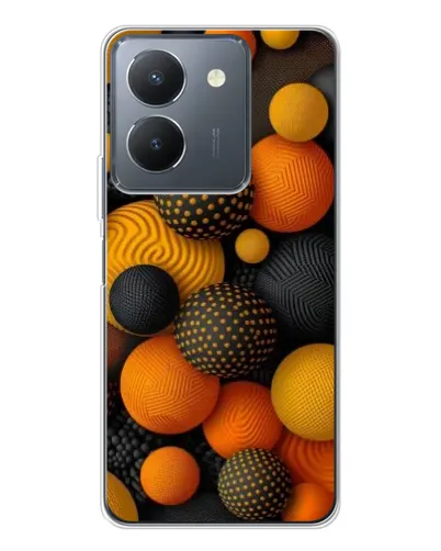 Чехол для Vivo S30 Pro Mini с картинкой «Объемные оранжевые сферы»