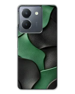 Чехол для Vivo S30 Pro Mini с картинкой «Зеленые кожаные волны»