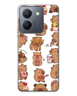 Чехол для Vivo S30 Pro Mini с картинкой «Стикерпак с капибарами»
