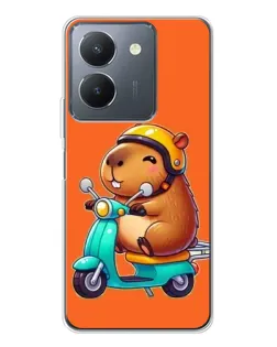 Чехол для Vivo S30 Pro Mini с картинкой «Капибара на скутере»