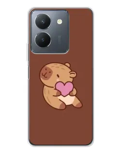 Чехол для Vivo S30 Pro Mini с картинкой «Капибара с сердцем»