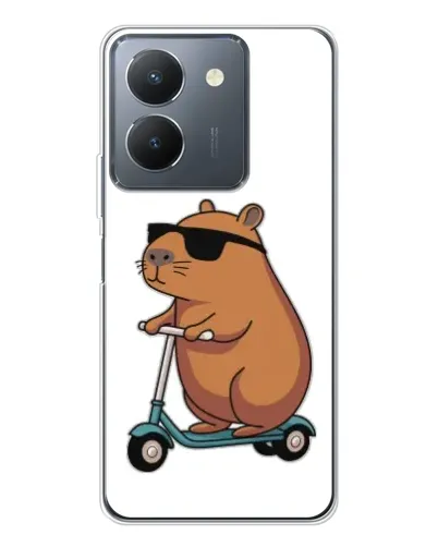 Чехол для Vivo S30 Pro Mini с картинкой «Капибара на самокате»
