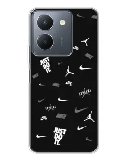Чехол для Vivo S30 с картинкой «Nike Black Pattern»