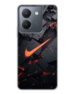 Чехол для Vivo S30 с картинкой «Nike — эффект разломов»