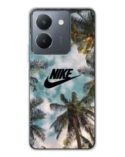 Чехол для Vivo S30 с картинкой «Тропический принт Nike»