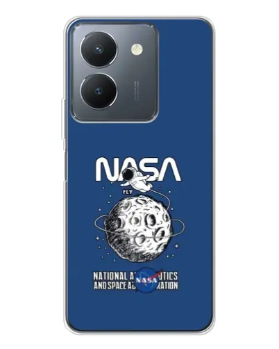 Чехол для Vivo S30 с картинкой «NASA — лунная миссия»
