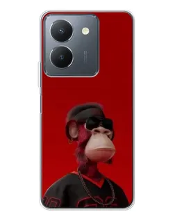 Чехол для Vivo S30 с картинкой «Bored Ape в красном»