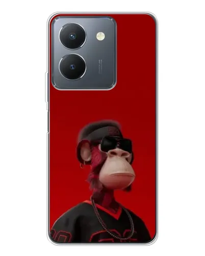 Чехол для Vivo S30 с картинкой «Bored Ape в красном»