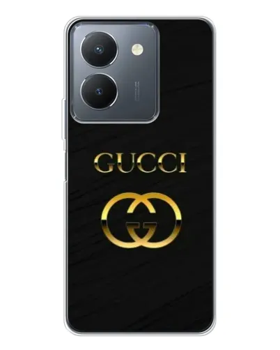 Чехол для Vivo S30 с картинкой «Золотой логотип Gucci»