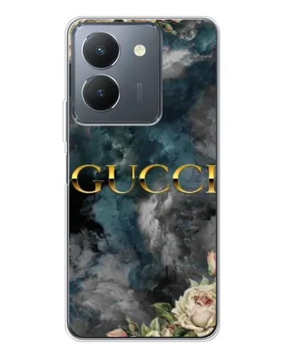 Чехол для Vivo S30 с картинкой «Абстрактные цветы Gucci»