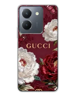 Чехол для Vivo S30 с картинкой «Gucci — бордовые розы»