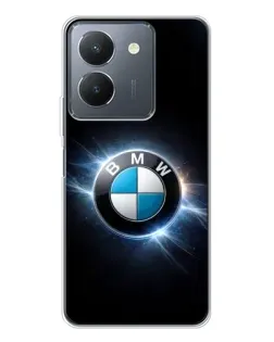 Чехол для Vivo S30 с картинкой «BMW — неоновое сияние»