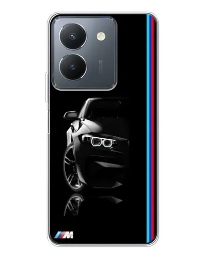 Чехол для Vivo S30 с картинкой «Силуэт BMW в темноте»