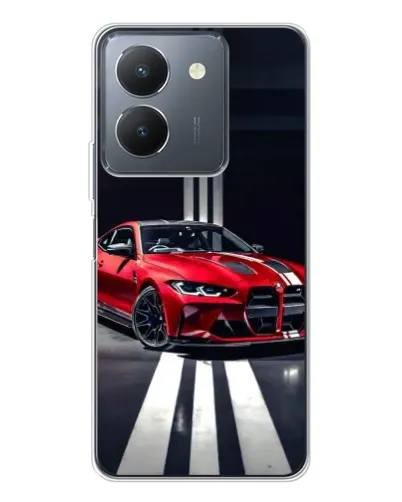 Чехол для Vivo S30 с картинкой «Красная BMW на дороге»