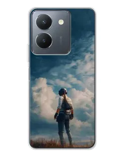 Чохол для Vivo S30 з картинкою «Герой PUBG на скелі»