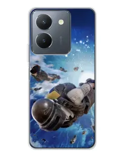 Чохол для Vivo S30 з картинкою «Десант PUBG — стрибок»