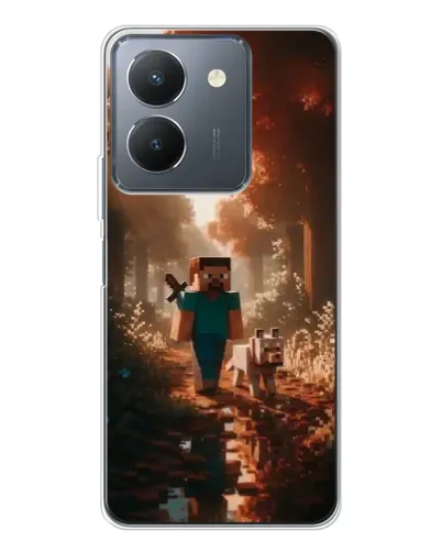 Чехол для Vivo S30 с картинкой «Стив в лесу» Чехол для Vivo S30 с картинкой «Стив в лесу»