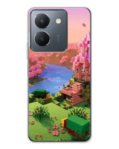 Чехол для Vivo S30 с картинкой «Розовое дерево Minecraft» Чехол для Vivo S30 с картинкой «Розовое дерево Minecraft»