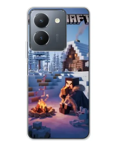 Чехол для Vivo S30 с картинкой «Зимний Minecraft» Чехол для Vivo S30 с картинкой «Зимний Minecraft»