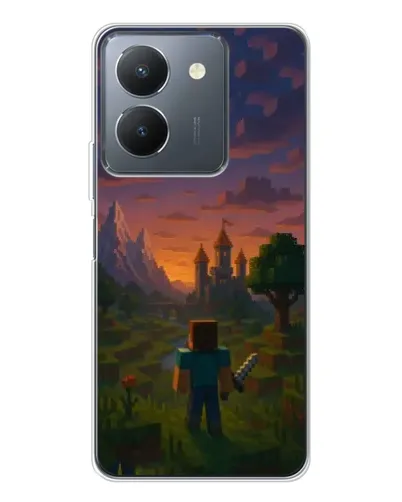 Чехол для Vivo S30 с картинкой «Стив у башни» Чехол для Vivo S30 с картинкой «Стив у башни»