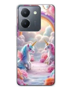 Чехол для Vivo S30 с картинкой «Радуга и единороги» Чехол для Vivo S30 с картинкой «Радуга и единороги»