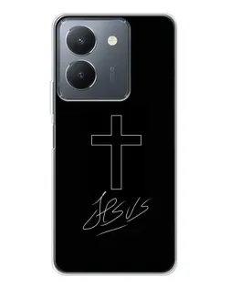 Чехол для Vivo S30 с картинкой «Графический крест Jesus»