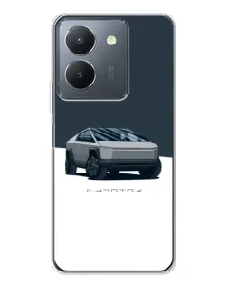 Чохол для Vivo S30 з картинкою «Сріблястий Cybertruck Tesla»