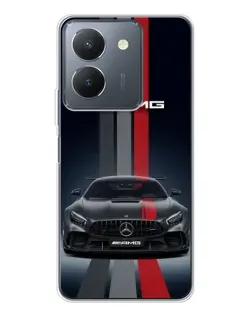 Чехол для Vivo S30 с картинкой «Mercedes — белый карбон»