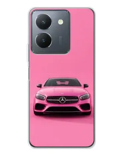 Чехол для Vivo S30 с картинкой «Розовый Mercedes AMG»