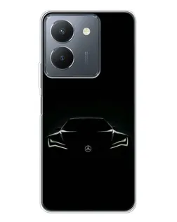Чехол для Vivo S30 с картинкой «Mercedes — силуэт авто»