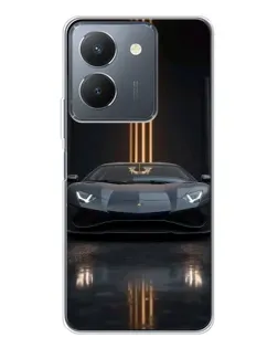 Чехол для Vivo S30 с картинкой «Lamborghini золотые линии»