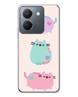 Чохол для Vivo S30 з картинкою «Pusheen тріо» Чохол для Vivo S30 з картинкою «Pusheen тріо»