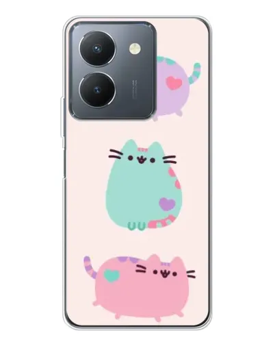Чехол для Vivo S30 с картинкой «Pusheen трио»