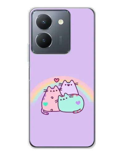 Чехол для Vivo S30 с картинкой «Радужные Пушины»