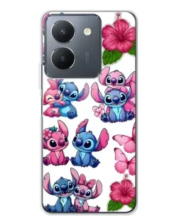 Чехол для Vivo S30 с картинкой «Стикеры Stitch и Angel»