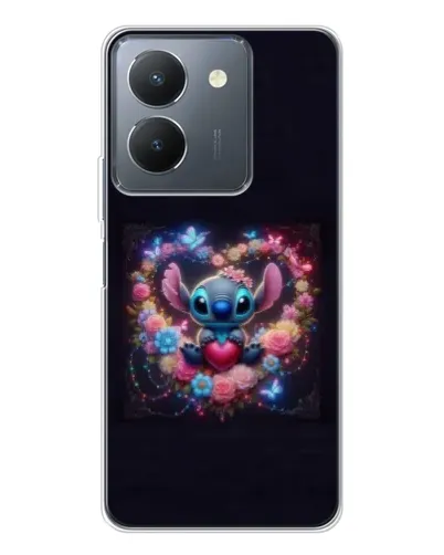 Чехол для Vivo S30 с картинкой «Stitch в цветах»