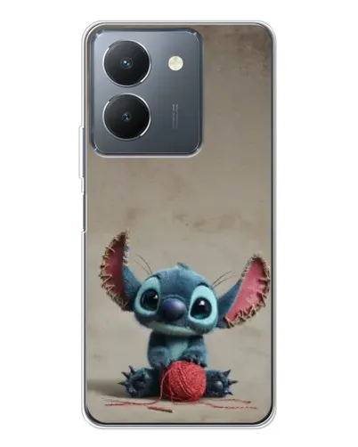 Чехол для Vivo S30 с картинкой «Стич на коричневом фоне»