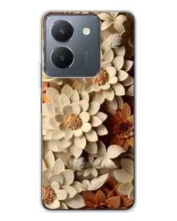 Чехол для Vivo S30 с картинкой «Бежевый флористический декор» Чехол для Vivo S30 с картинкой «Бежевый флористический декор»